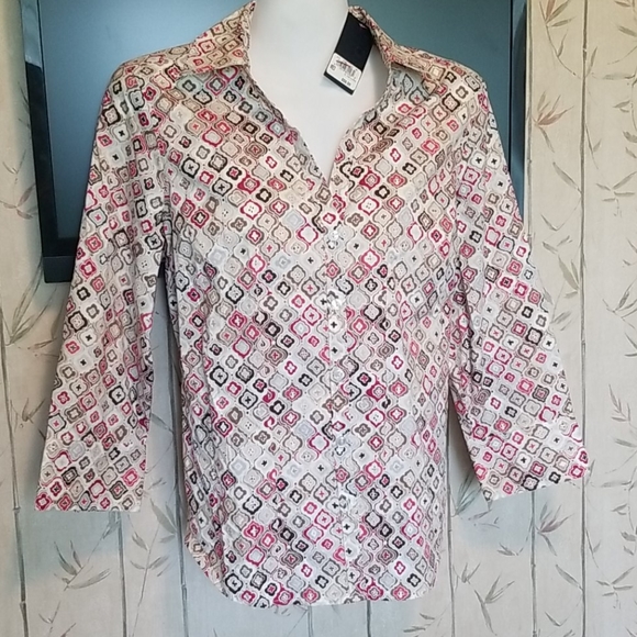 NWT GH Bass & Co Blouse Medium - Picture 12 of 12